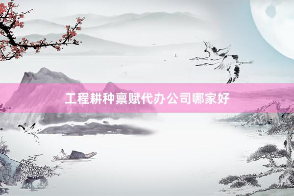 工程耕种禀赋代办公司哪家好